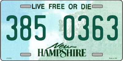 NH license plate 3850363