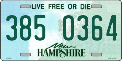 NH license plate 3850364