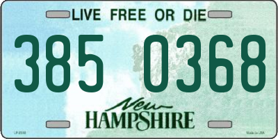 NH license plate 3850368