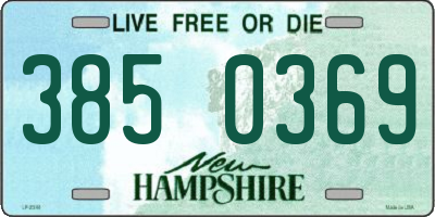 NH license plate 3850369