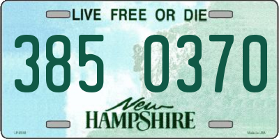 NH license plate 3850370