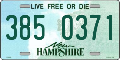 NH license plate 3850371