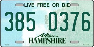 NH license plate 3850376