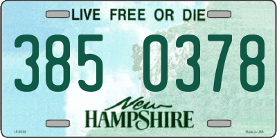 NH license plate 3850378