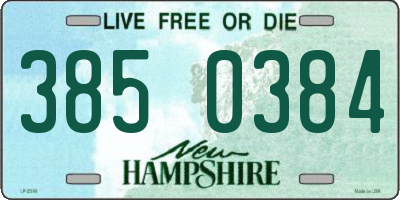 NH license plate 3850384