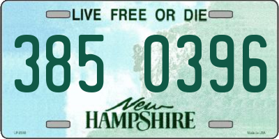 NH license plate 3850396