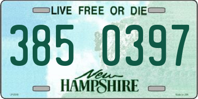 NH license plate 3850397