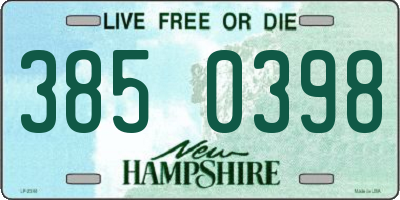 NH license plate 3850398