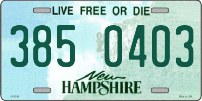 NH license plate 3850403