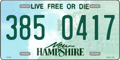 NH license plate 3850417