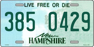 NH license plate 3850429