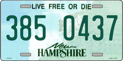 NH license plate 3850437