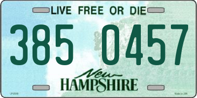 NH license plate 3850457