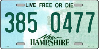 NH license plate 3850477