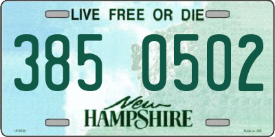 NH license plate 3850502