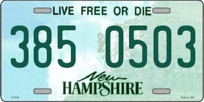 NH license plate 3850503