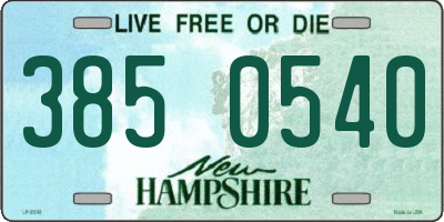 NH license plate 3850540