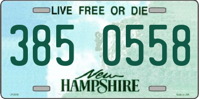 NH license plate 3850558