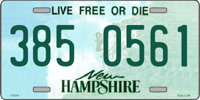 NH license plate 3850561