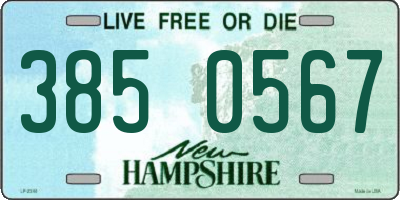 NH license plate 3850567