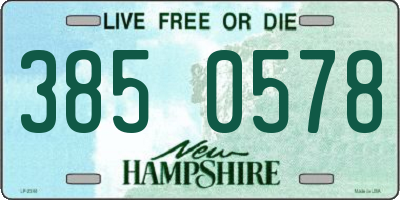 NH license plate 3850578