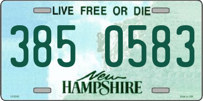 NH license plate 3850583