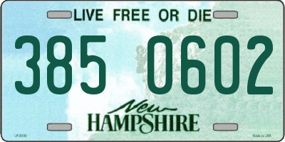 NH license plate 3850602