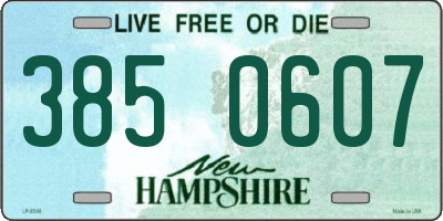 NH license plate 3850607