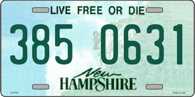 NH license plate 3850631