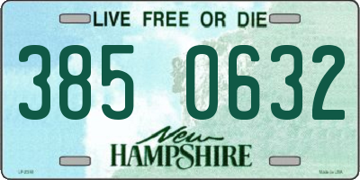 NH license plate 3850632