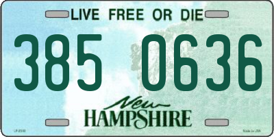 NH license plate 3850636