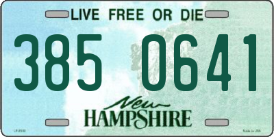 NH license plate 3850641