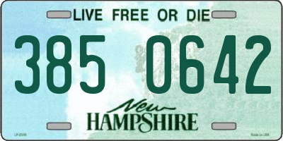 NH license plate 3850642