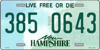 NH license plate 3850643