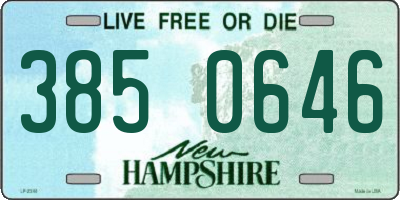 NH license plate 3850646