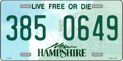 NH license plate 3850649