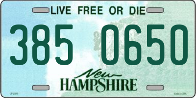 NH license plate 3850650