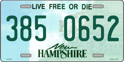 NH license plate 3850652