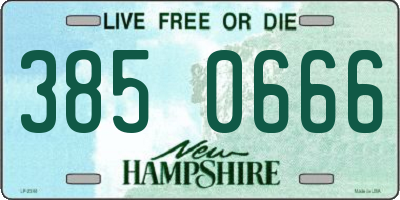 NH license plate 3850666