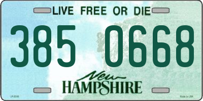 NH license plate 3850668