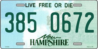 NH license plate 3850672
