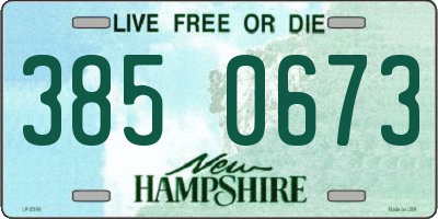 NH license plate 3850673