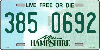 NH license plate 3850692