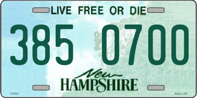 NH license plate 3850700