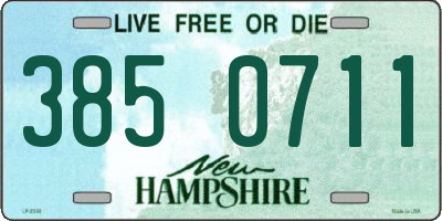 NH license plate 3850711