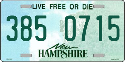 NH license plate 3850715