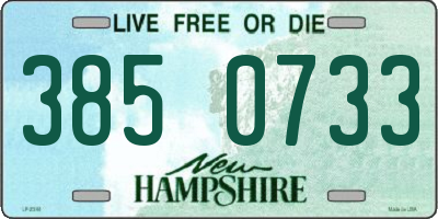 NH license plate 3850733