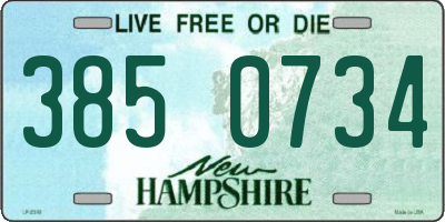 NH license plate 3850734