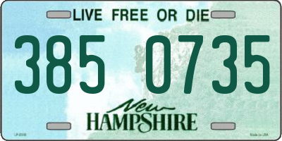 NH license plate 3850735
