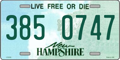 NH license plate 3850747